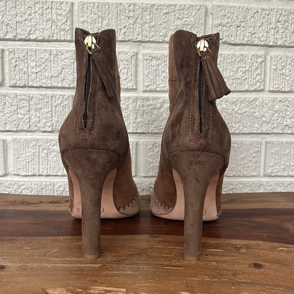 JOIE Brown Suede Colorblock / Patchwork Boots - Picture 5 of 9